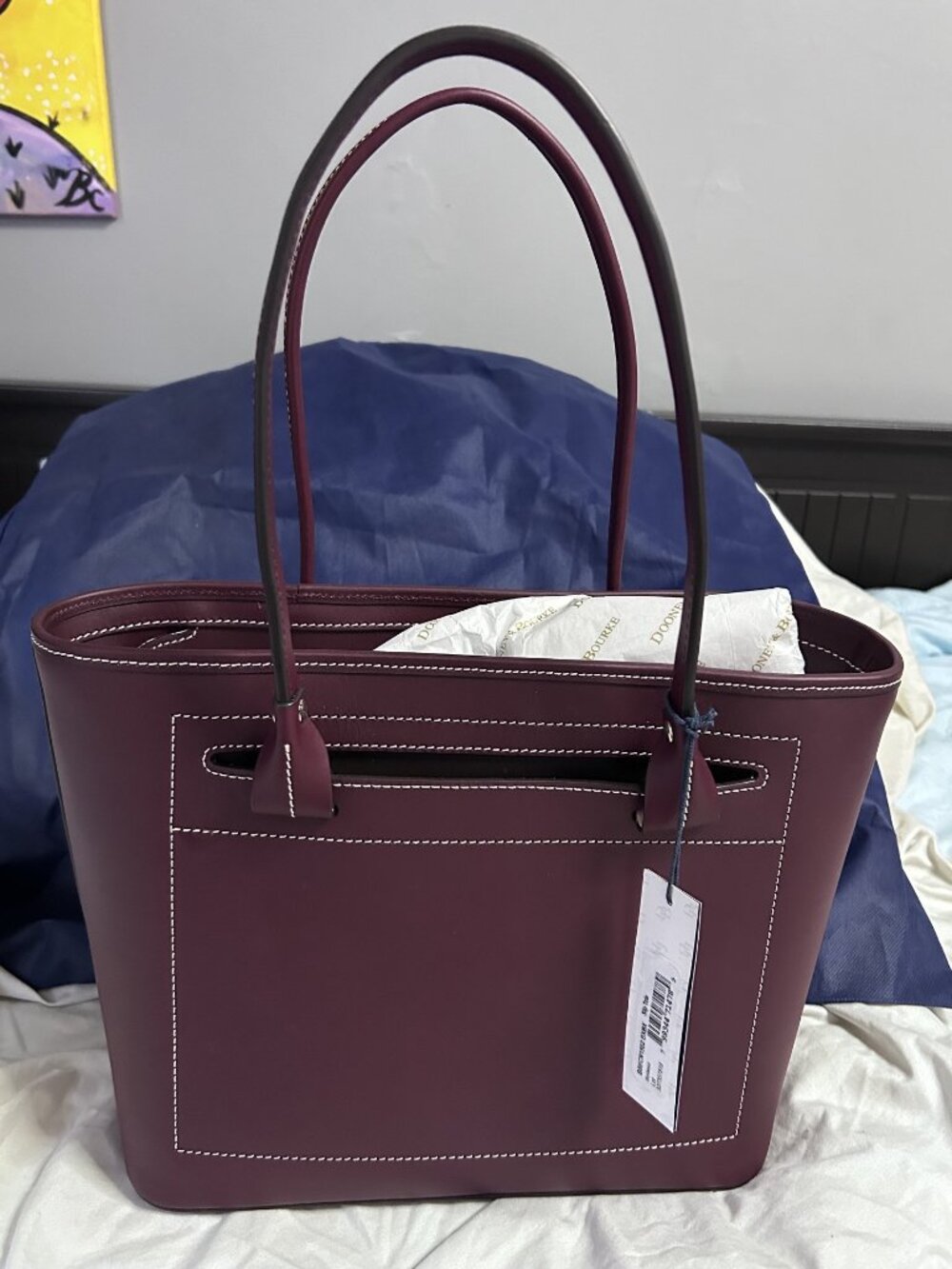 Dooney and Bourke Slip Tote Bordeaux Hand Bag